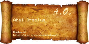 Abel Orsolya névjegykártya