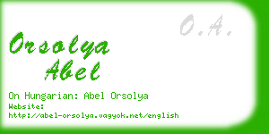 orsolya abel business card